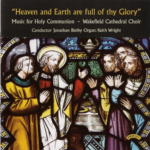 CD cover: stained glass depiction of religious figures, title "Music for Holy Communion".