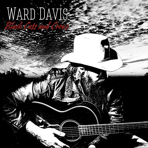 Black and white album cover featuring Ward Davis with a guitar.