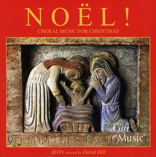 CD cover: stone relief of the Nativity with "NOËL!" text.