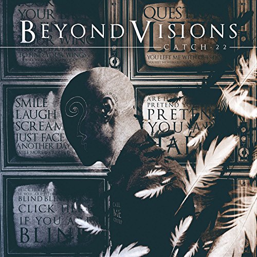 CD cover for Beyond Visions’ “Catch 22” featuring a shadowed figure and feathers.
