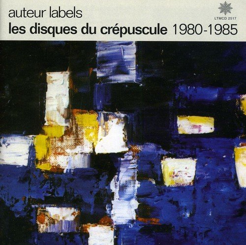 CD cover with abstract blue, white, and yellow brushstroke painting.