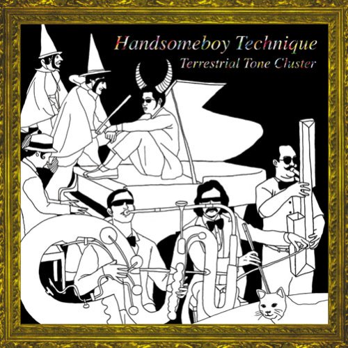 CD cover: black and white line drawing of musicians and figures.