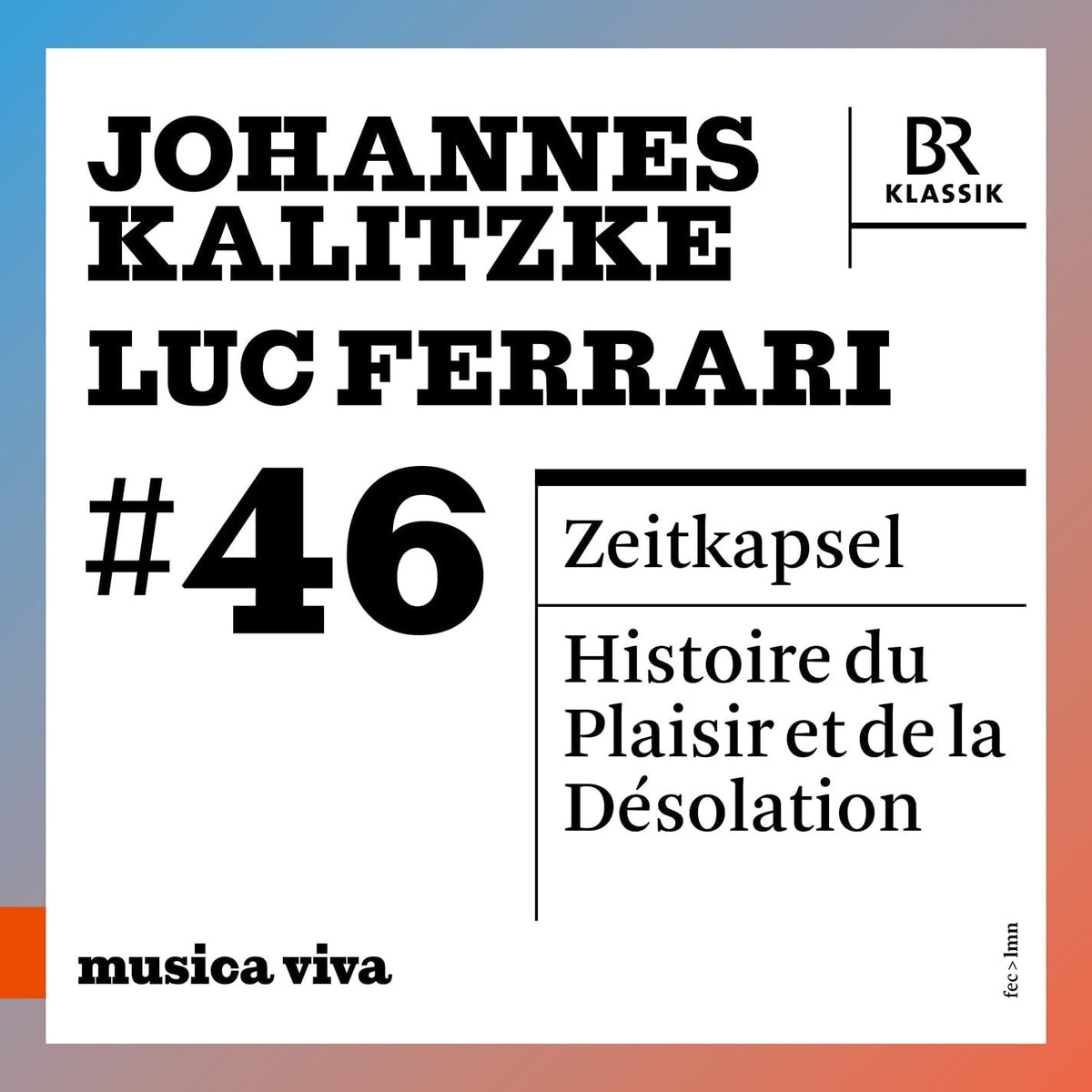 CD cover for "Zeitkapsel" by Kalitzke and Ferrari, black and white text.