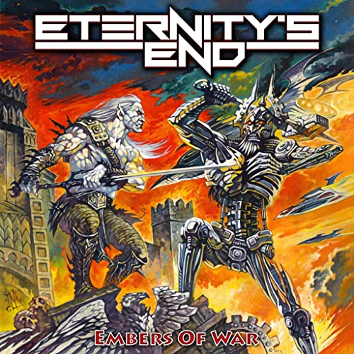 CD cover: fantasy art depicting a warrior versus a robotic figure.