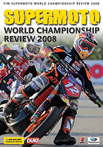 DVD cover for 2008 Supermoto World Championship, racers in action.
