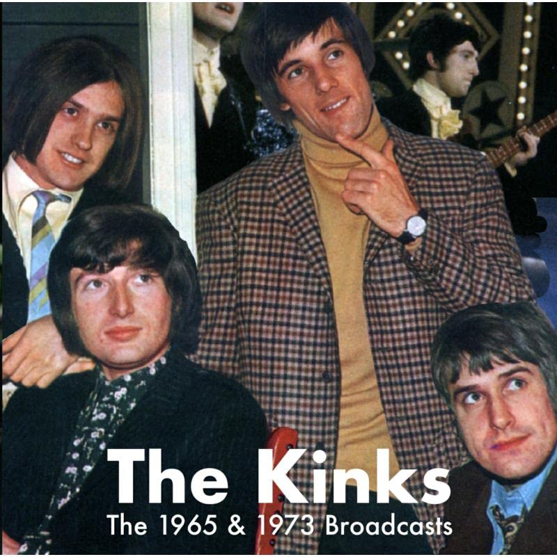 CD cover for The Kinks’ “Broadcasts 1965/1973” featuring band members.