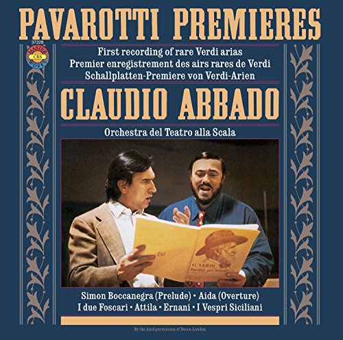 CD cover featuring Luciano Pavarotti and Claudio Abbado looking at a musical score.
