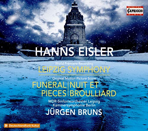 CD cover with a snow-covered monument under a stormy, blue sky.