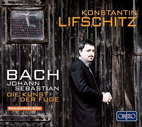 CD cover featuring pianist Konstantin Lifschitz in front of a dark wooden door.