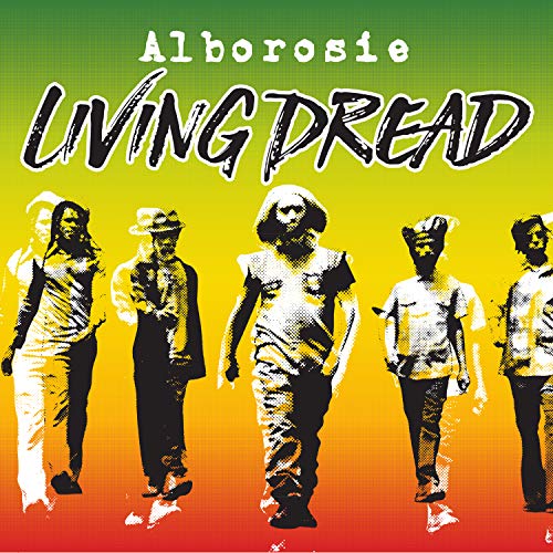 Album cover for Alborosie’s “Living Dread” featuring silhouetted figures.