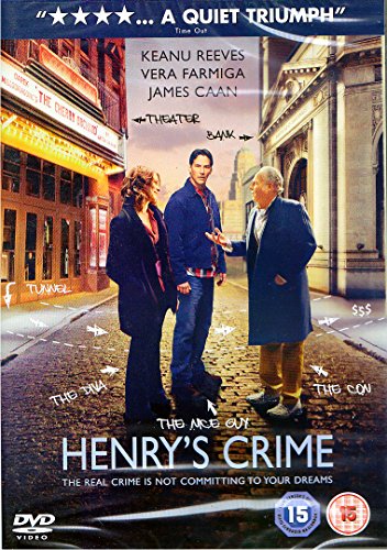 DVD cover for "Henry's Crime" featuring Keanu Reeves, Vera Farmiga, and James Caan.