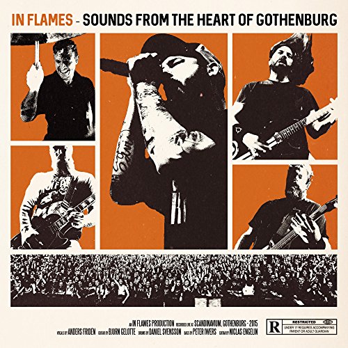 Blu-ray cover featuring In Flames band members performing before a crowd.