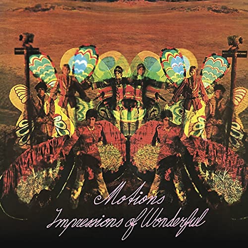 Album cover featuring a group of people in colorful clothing with psychedelic art.