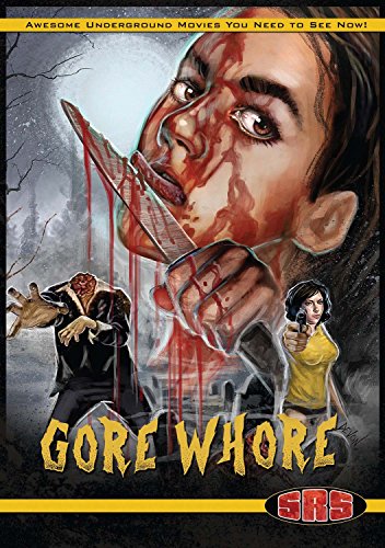 DVD cover depicting a woman with a knife to her mouth, blood, and figures below.