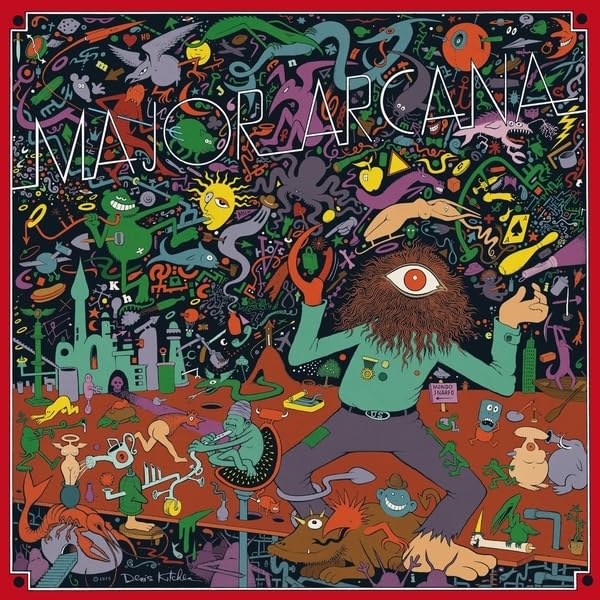 Colorful, detailed album cover with figures, symbols, and the title "Major Arcana".