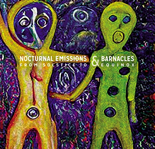 CD cover with painted yellow and green alien figures on purple.