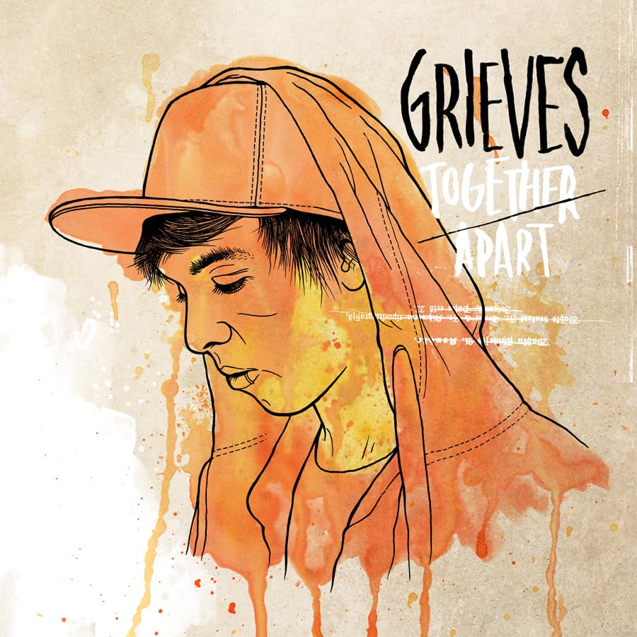 Painted portrait of a man wearing a cap, album art for Grieves.