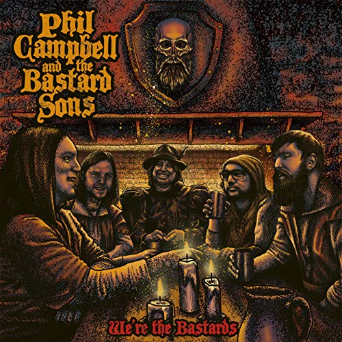 CD cover: Phil Campbell and the Bastard Sons around a table.