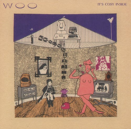 Album cover: illustrated room scene with figures, televisions, and objects.