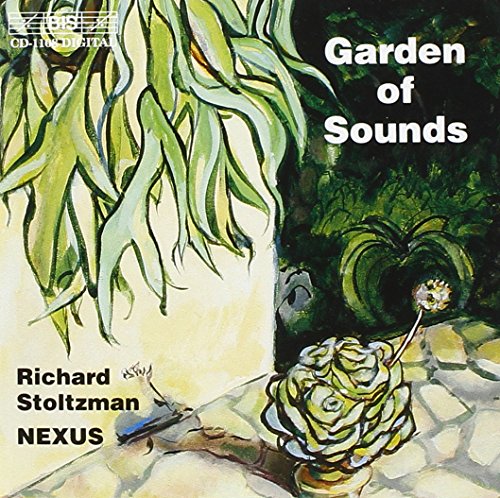 CD cover for “Garden of Sounds” by Richard Stoltzman, featuring painted foliage.