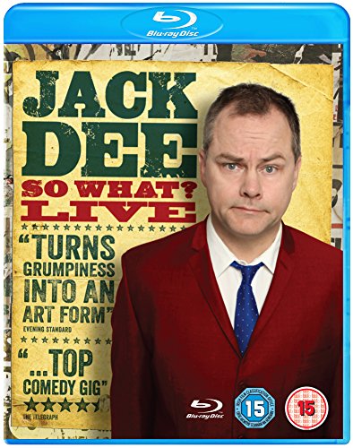 Jack Dee Blu-ray cover featuring comedian in a red suit.