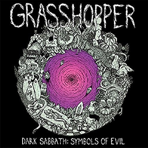 Dark Sabbath album cover: swirling purple center with detailed black illustrations.
