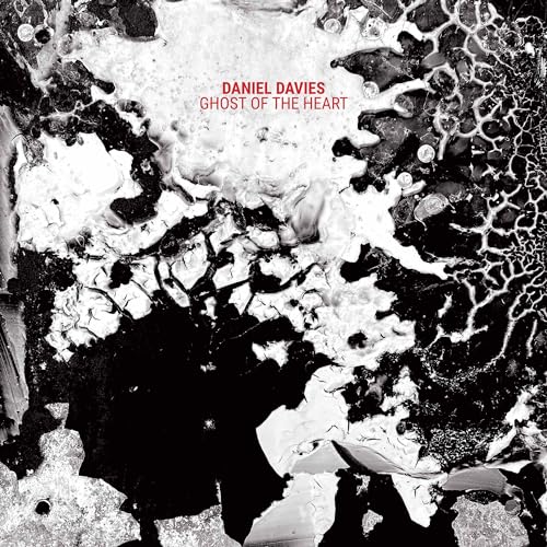 Album cover for Daniel Daviesā āGhost Of The Heartā with abstract black and white marbled design.