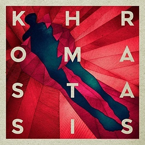 CD cover for Khroma - Stasis, featuring a silhouetted figure and red geometric shapes.