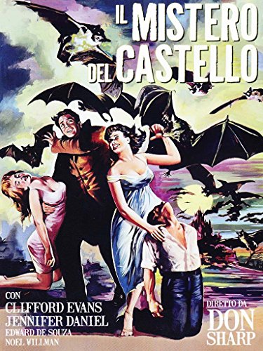 DVD cover for "Mistero Del Castello" featuring people and bats.