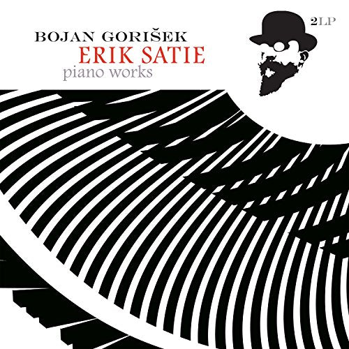 Vinyl album cover for Bojan Gorišek performing Erik Satie’s piano works.