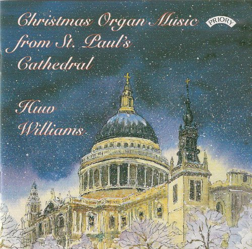 CD cover: St. Paul’s Cathedral in winter, with text "Christmas Organ Music".