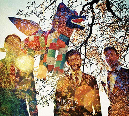 CD cover for “Volcano - Pinata” featuring a colorful, layered image.