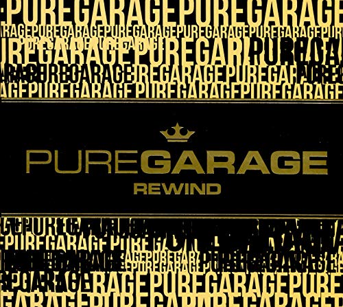Black CD cover with gold text reading "Pure Garage Rewind" and a crown.