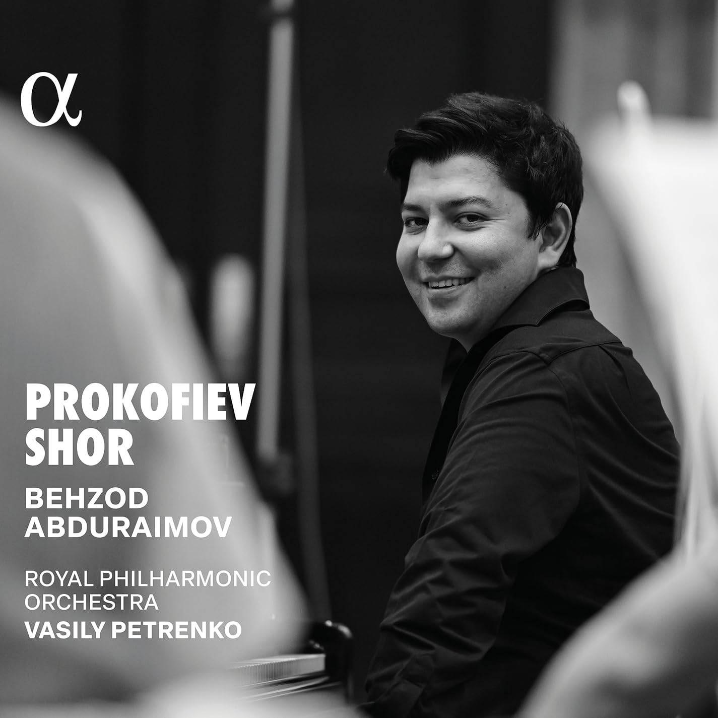 CD cover featuring pianist Behzod Abduraimov and text: Prokofiev & Shor.