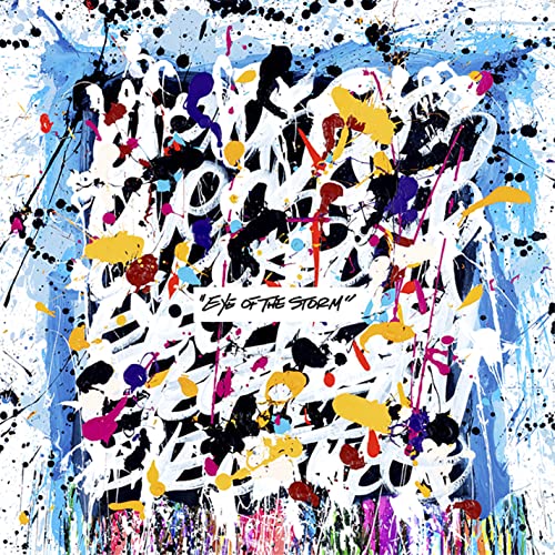 CD cover for ONE OK ROCK’s “Eye of the Storm” with abstract paint splatters.