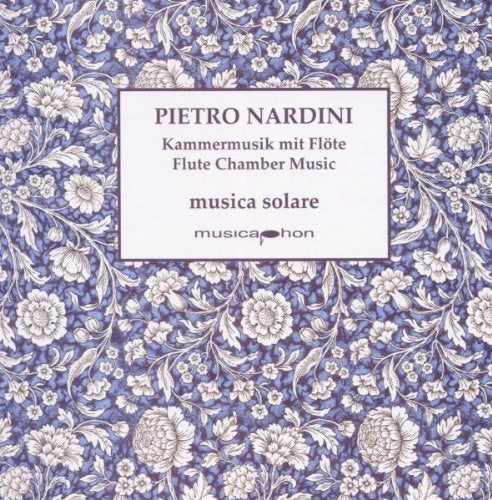 CD cover with floral pattern and text: "Pietro Nardini Kammermusik mit Flöte".