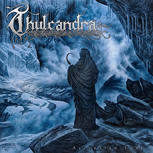 Album cover for Thulcandra’s “Ascension Lost” featuring a cloaked figure in a frozen landscape.