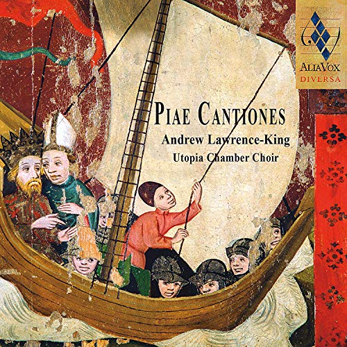 CD cover: medieval ship painting with text "Piae Cantiones" and composer name.