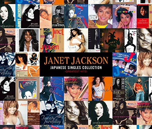 Janet Jackson Japanese Singles Collection album cover with many small photos.