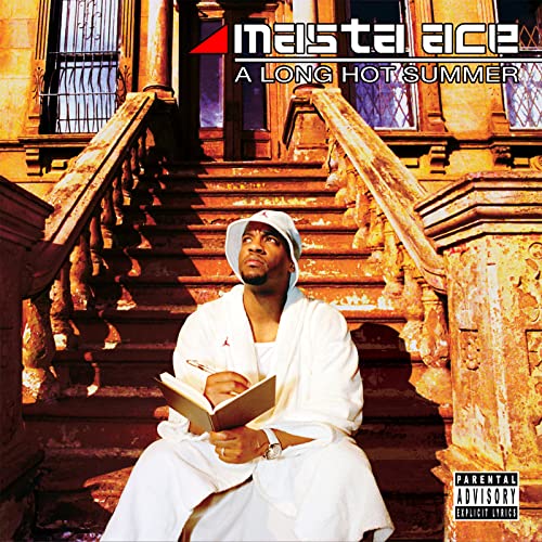 Maista AIcE album cover: rapper sitting on steps with a book.