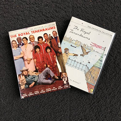 Two DVD cases for "The Royal Tenenbaums" film, with character art.