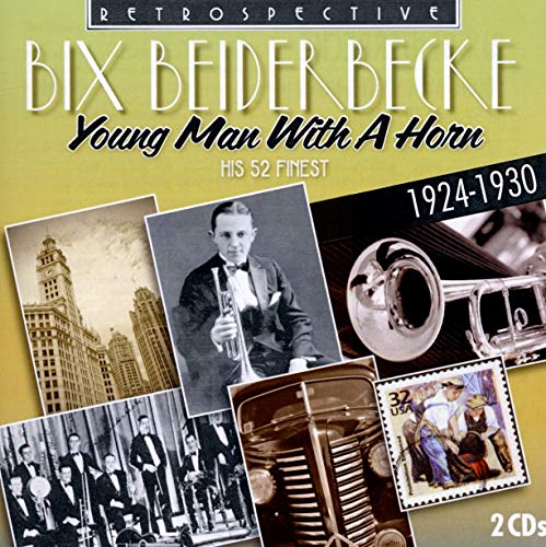 CD cover for Bix Beiderbecke jazz compilation with vintage photos.