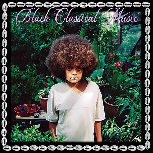 Album cover featuring a young Black man with an afro in a garden.