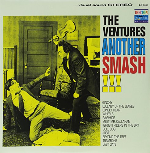 The Ventures' "Another Smash" vinyl album cover with a humorous scene.
