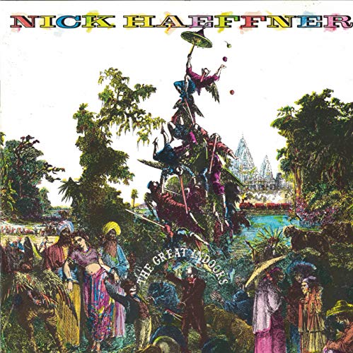 Album cover for Nick Haeffner’s “The Great Indoors” featuring a fantastical scene.