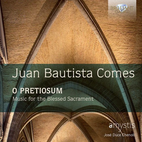 CD cover with arched stone architecture and text: “O Pretiosum”.
