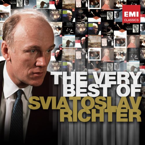 CD cover featuring pianist Sviatoslav Richter with collage of album art.