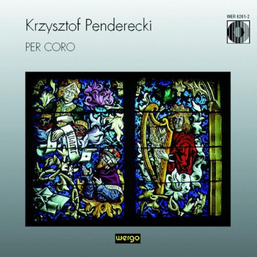 CD cover for Krzysztof Penderecki’s choral works featuring stained glass imagery.