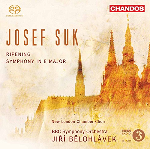 CD cover for Josef Suk orchestral works, featuring a cathedral.