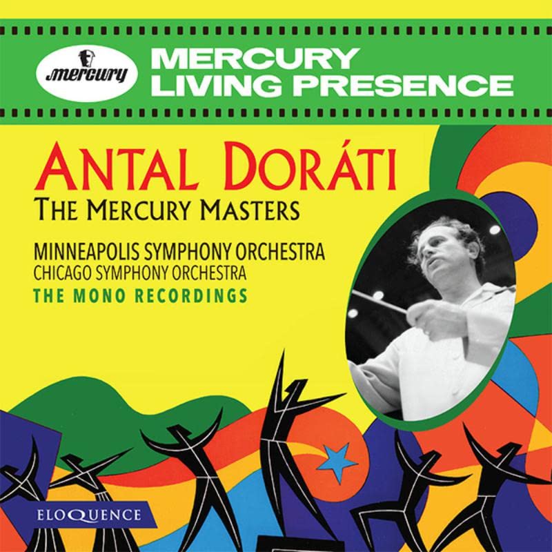 CD cover for Antal Dorati’s “The Mercury Masters” with conductor’s portrait.